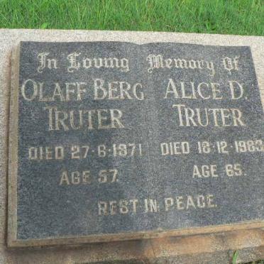 TRUTER Olaff Berg -1971 &amp; Alice D. -1983