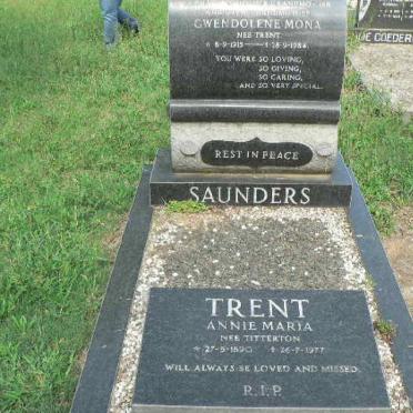 TRENT Annie Maria nee TITTERTON 1890-1977 :: SAUNDERS Gwendolene Mona nee TRENT 1915-1984