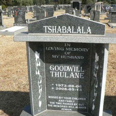 TSHABALALA Goodwin Thulane 1973-2008