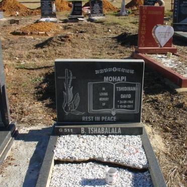 TSHABALALA Mohapi Tshidiman David B. 1964-2011
