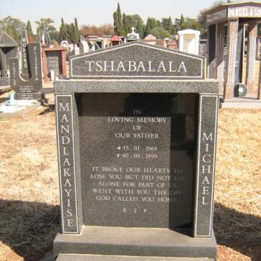 TSHABALALA Mandlakayise Michael 1965-1999