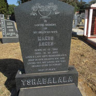 TSHABALALA Mando Agnes 1964-2003