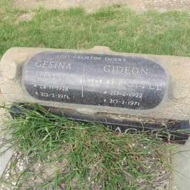 ? Gideon Christoffel 1922-1971 &amp; Gesina Josina 1928-1971