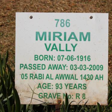 VALLY Miriam 1916-2009