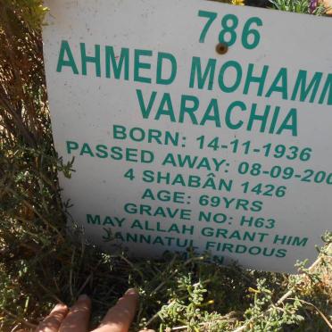 VARACHIA Ahmed Mohammed 1936-2005