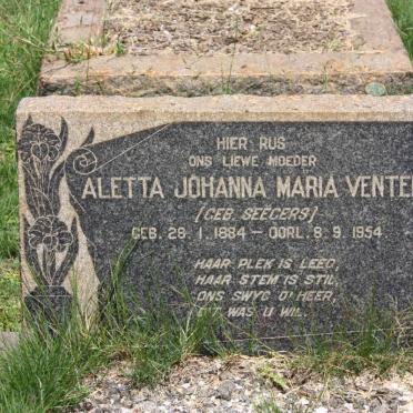 VENTER Aletta Johanna Maria nee SEEGERS 1884-1954