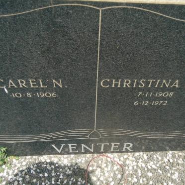 VENTER Carel N. 1906- &amp; Christina E.W. 1908-1972