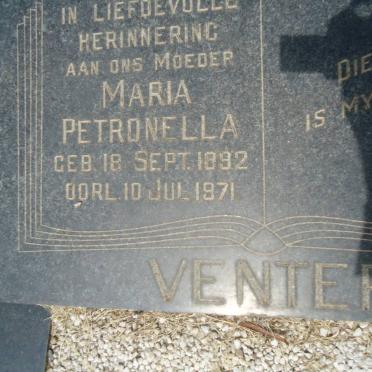 VENTER Maria Petronella 1892-1971