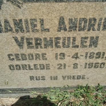 VERMEULEN Daniel Andries 1891-1960