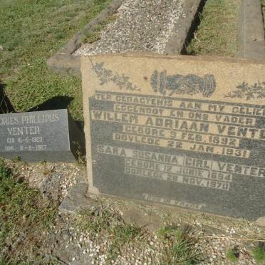 VENTER Willem Adriaan 1892-1931 &amp; Sara Susanna 1894-1970 :: VENTER Andries Phillipus 1923-1967