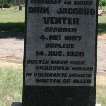 VENTER Dirk Jacobus 1887-1928 :: VAN STRATEN Rensche Adriana Christina 1893-1971