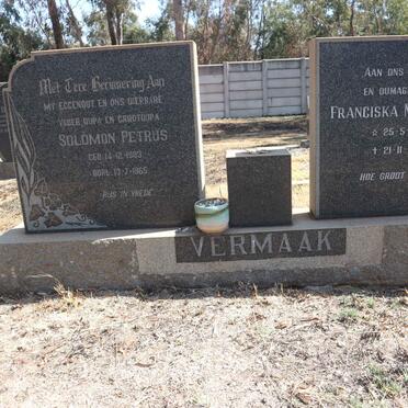 VERMAAK Solomon Petrus 1903-1965 & Franciska Magdelena 1908-1993