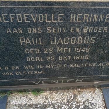 VENTER Paul Jacobus 1949-1969