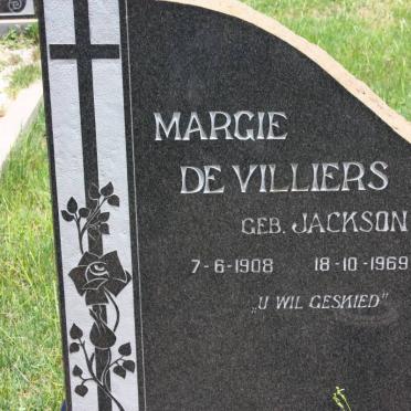 VILLIERS Margie, de nee JACKSON 1908-1969