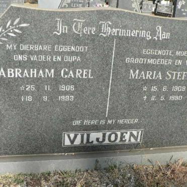 VILJOEN Abraham Carel 1906-1983 &amp; Maria Stefina 1909-1990