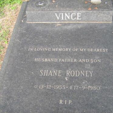 VINCE Shane Rodney 1955-1980