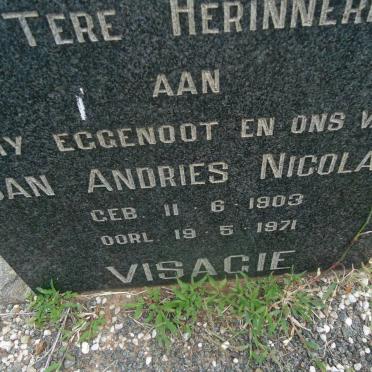 VISAGIE Jan Andries Nicolaas 1903-1971