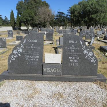 VISAGIE Gerhardus Johannes 1917-1984 &amp; Martha Maria 1918-1995