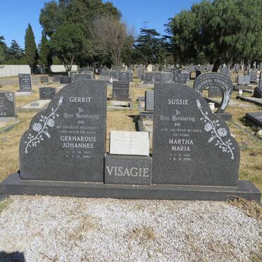 VISAGIE Gerhardus Johannes 1917-1984 &amp; Martha Maria 1918-1995