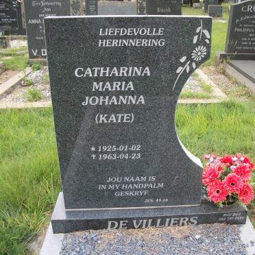 VILLIERS Catharina Maria Johanna, de 1925-1963