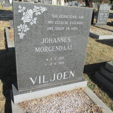 VILJOEN Johannes Morgendaal 1919-1988