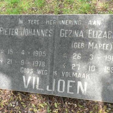 VILJOEN Pieter Johannes 1905-1978 &amp; Gezina Elizabeth MAREE 1908-1993