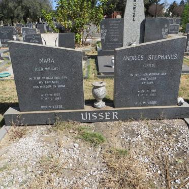 VISSER Andries Stephanus 1918-1990 &amp; Mara WRIGHT 1922-1987