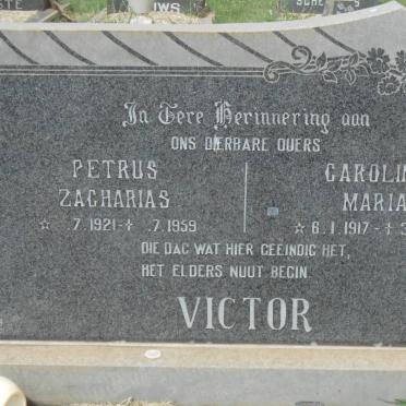 VICTOR Petrus Zacharias 1921-1959 &amp; Caroline Maria 1917-1967