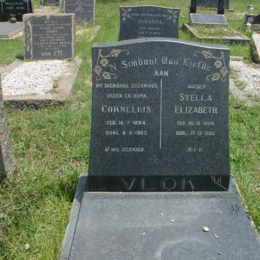 VLOK Cornelius 1894-1962 &amp; Stella Elizabeth 1904-1980