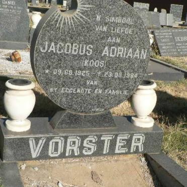 VORSTER Jacobus Adriaan 1925-1984