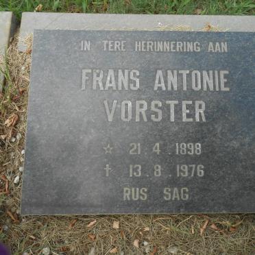 VORSTER Frans Antonie 1898-1976