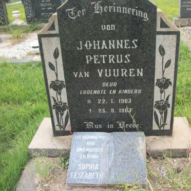 VUUREN Johannes Petrus, van 1903-1963 &amp; Sophia Elizabeth 1908-1968