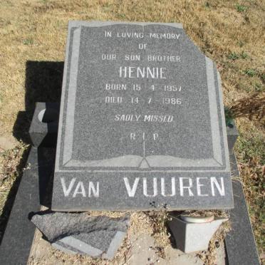 VUUREN Hennie, van 1957-1986