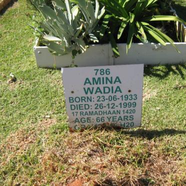 WADIA Amina 1933-1999