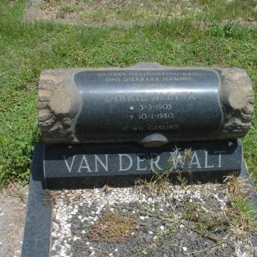 WALT Dirkie Aletta, van der 1905-1980