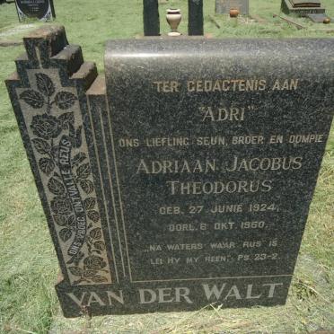WALT Adriaan Jacobus Theodorus, van der 1927-1950