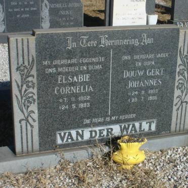 WALT Douw Gert Johannes, van der 1903-1986 &amp; Elsabie Cornelia 1902-1983