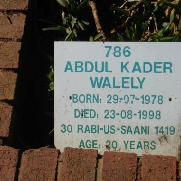 WALELY Abdul Kader 1978-1998