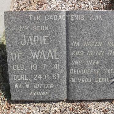 WAAL Japie, de 1941-1987