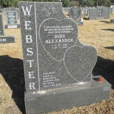 WEBSTER John Alexander 1942-2001