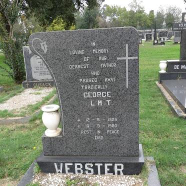 WEBSTER George L.M.T. 1925-1980
