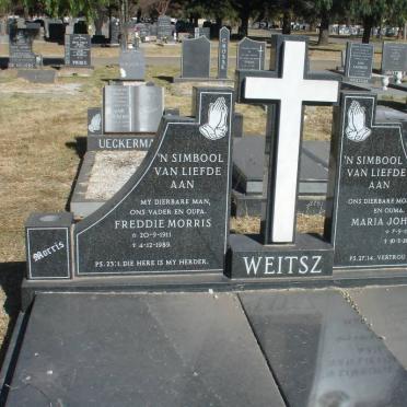 WEITSZ Freddie Morris 1911-1989 &amp; Maria Johanna 1917-2007