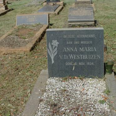 WESTHUIZEN Anna Maria, v. d. -1934