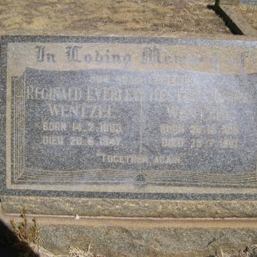 WENTZEL Reginald Everley 1883-1947 &amp; Hester Josina 1891-1951