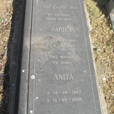 WESSELS Japie 1941-1999 &amp; Anita 1943-2006