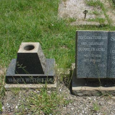 WESTHUIZEN Nicolaas Hendrik, van der 1895-1961 &amp; Susanna Josina LOMBARD 1901-1973