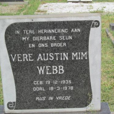 WEBB Vere Austin Mim 1935-1978
