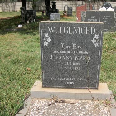 WELGEMOED Johanna Maria 1894-1972