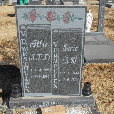 WESTHUIZEN S.J.J. v.d. 1947-2005 :: VERMEULEN S.G. 1948-2007