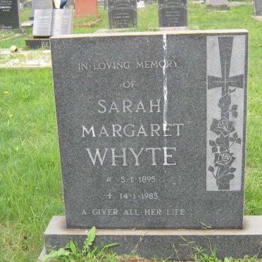 WHYTE Sarah Margaret 1895-1985